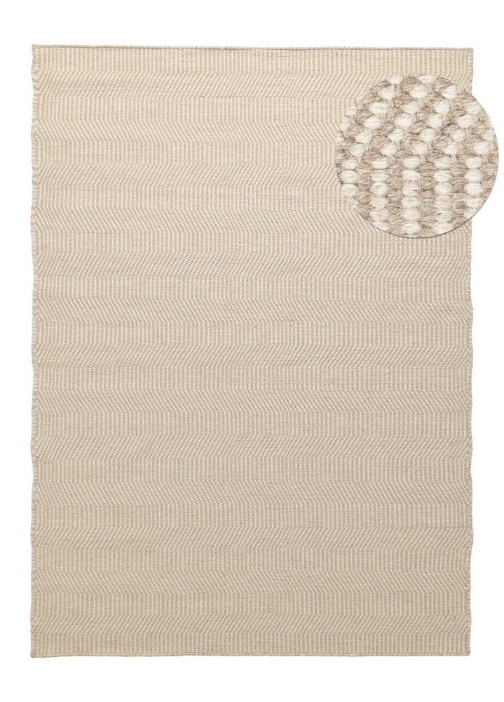 Villamatto 'Larkana' - beige/valkoinen