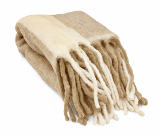 Ruutu 'Beatriz Stripe' 130x170cm - Beige/valkoinen