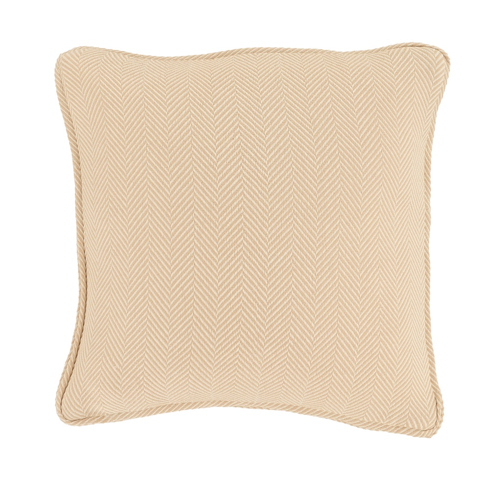 Tyynynpäällinen 'Denisa Fishbone' 45x45cm - Beige/valkoinen
