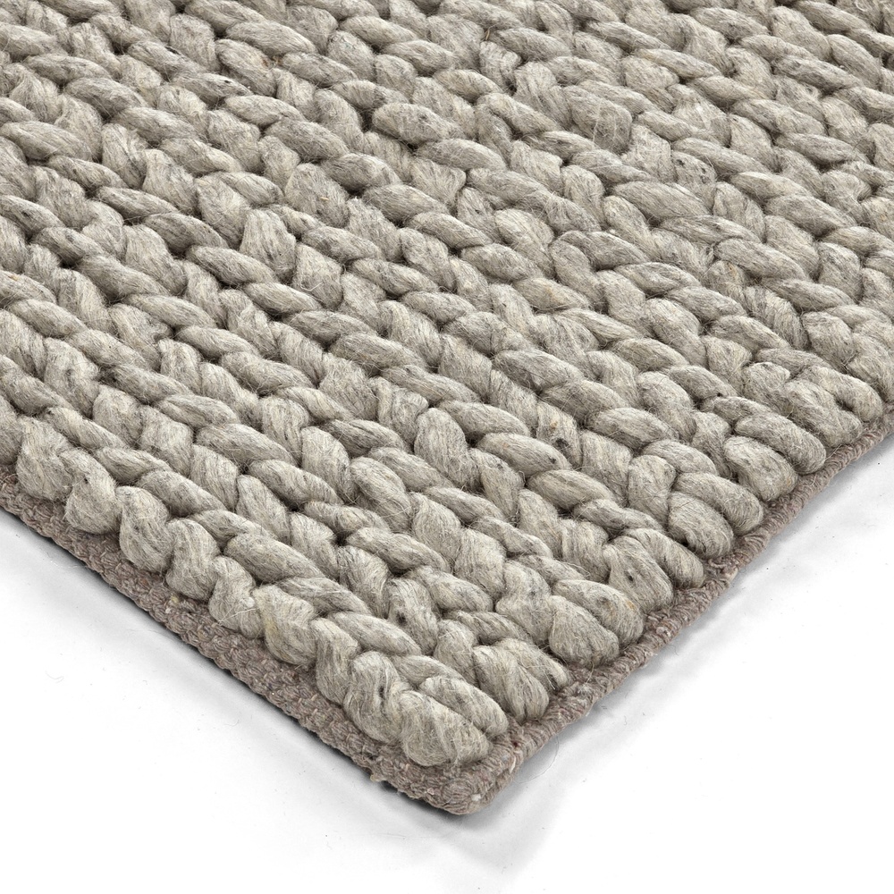 Villamatto 'Talvia Braided Wool' - Harmaa