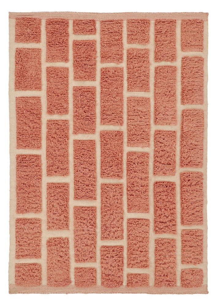 Matto 'Leknes Handwoven Wool' - Terrakotta