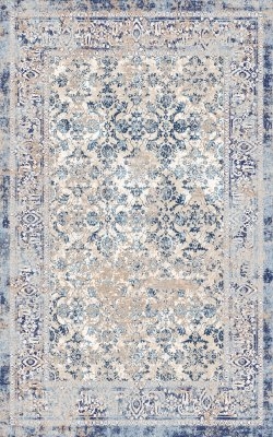 Wilton-matto 'Denizli' 200x200cm - Sininen