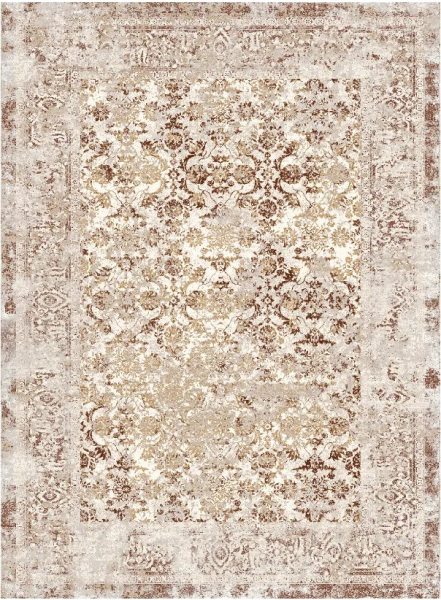 Wilton-matto 'Denizli' 200x200cm - Vaaleanbeige