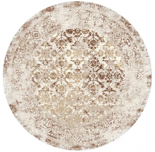 Pyöreä matto 'Denizli' 200cm- Beige