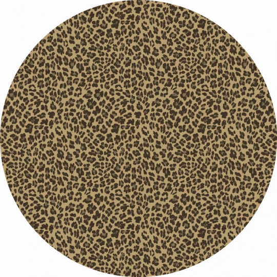 Pyöreä matto 'Leopard' 160cm - Ruskea