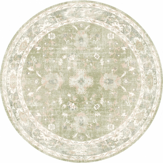 Pyöreä matto 'Gombalia' 120cm - Vaaleanvihreä