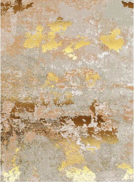 Wiltonmatto 'Elena' 160x160cm - Beige/Kulta
