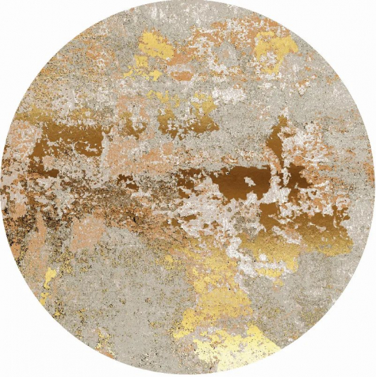 Pyöreä matto 'Elena' 290cm - Beige/Kulta