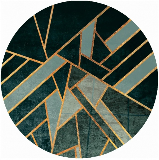 Pyöreä matto 'Amasra' 120cm - Vihreä