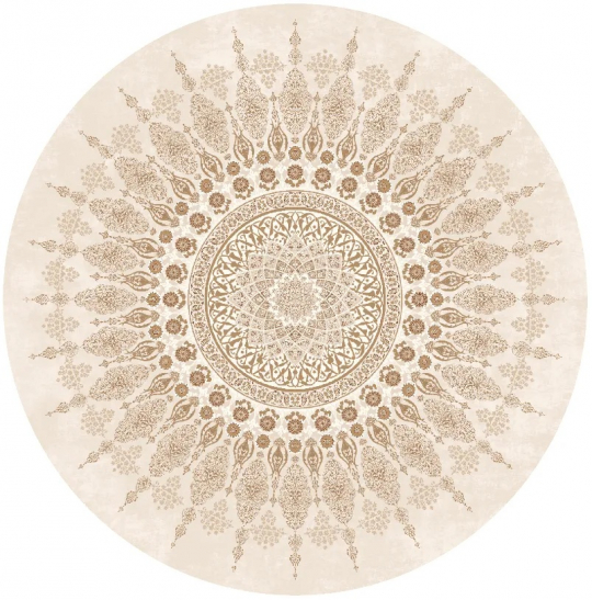 Pyöreä matto 'Sandrigo' 120cm - Beige