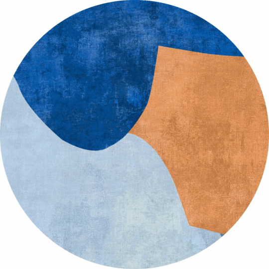 Pyöreä matto 'Lazio' 200cm - Sininen