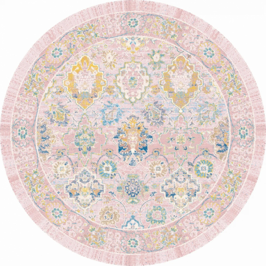 Pyöreä matto 'Magnolia' 240cm - Vaaleanpunainen