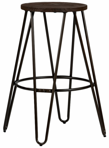 Jakkara 'Rustic' 65cm - Puu/Teräs