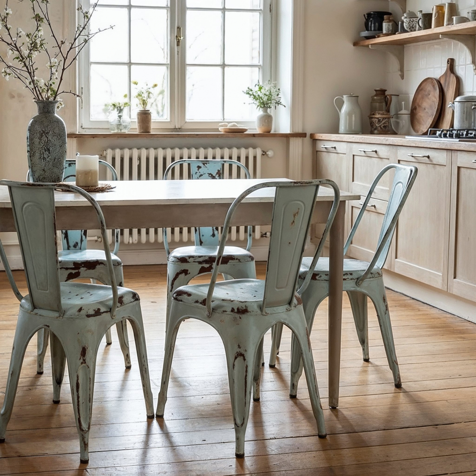 Tuoli 'Montmartre' - Vintage/Turkoosi