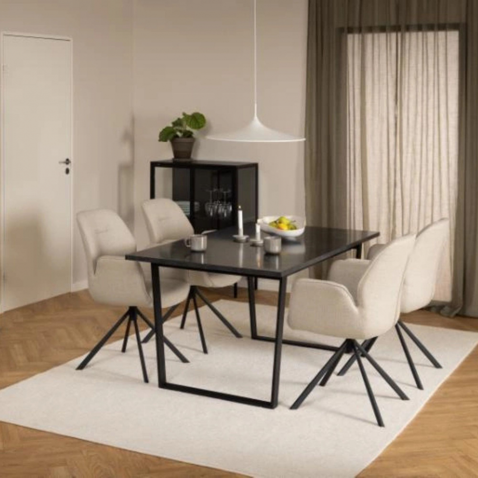 Tuoli 'Bjuv' - Beige/Musta