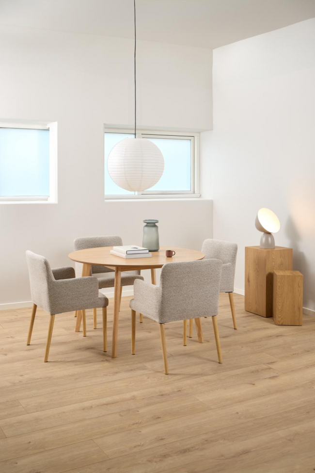 Ruokapöytä 'Roxby' Pyöreä 120x76cm - Luonnonvärinen