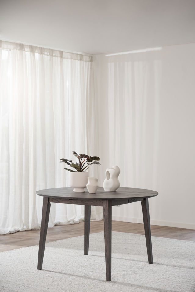 Ruokapöytä 'Filippa' Pyöreä 120cm - Tummanruskea