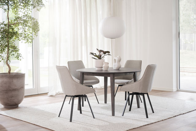 Ruokapöytä 'Filippa' Pyöreä 120cm - Tummanruskea