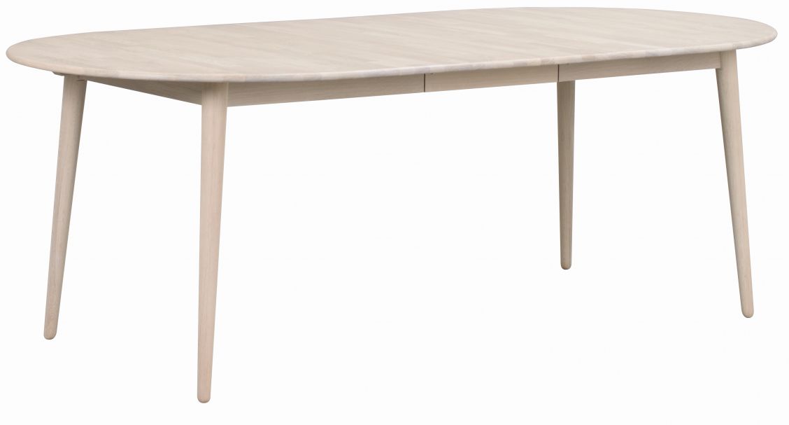 Ruokapöytä 'Tyler' Soikea 170x105cm - Valkopigmentoitu Tammi
