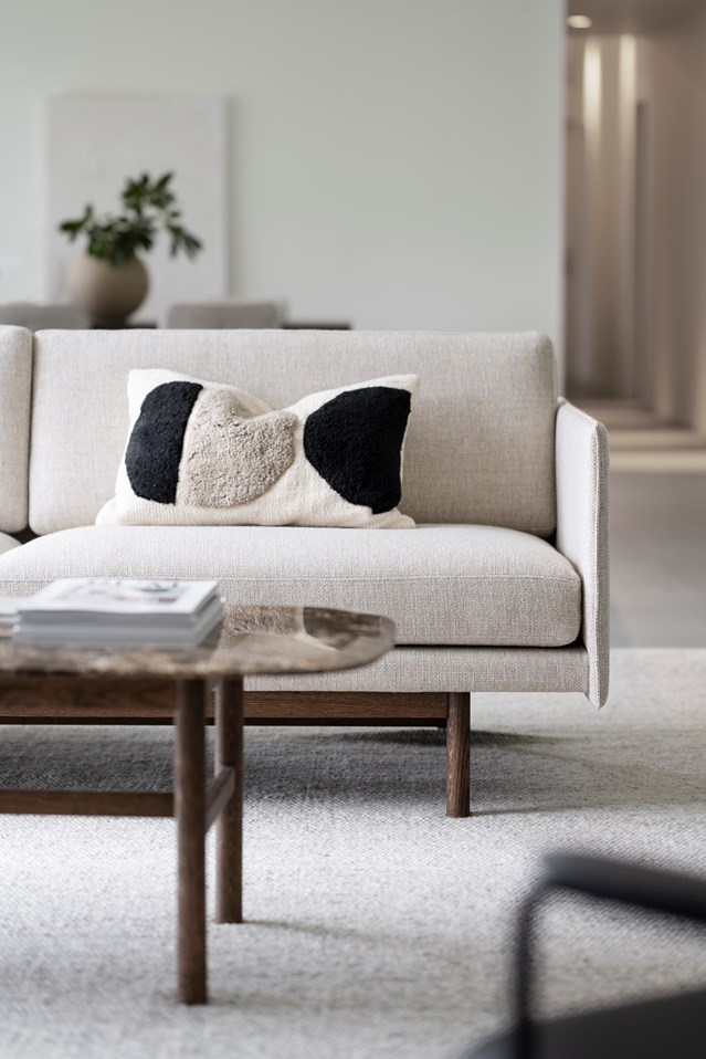 Soffbord 'Hammond' 135x62cm - Ruskea/Marmori