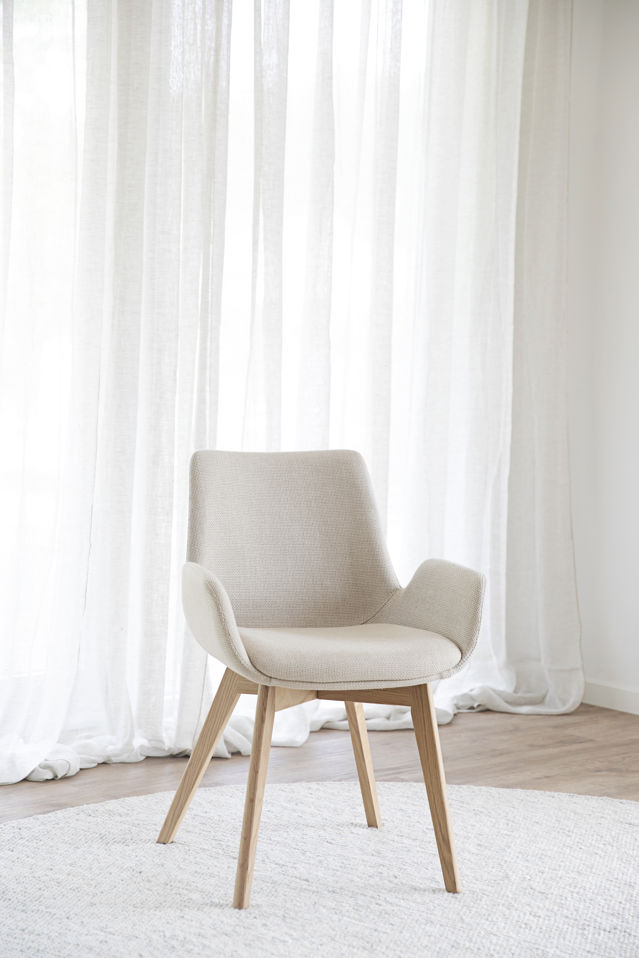 Käsinojatuoli 'Drimsdale' - Beige/Tammi