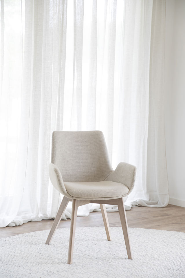 Käsinojatuoli 'Drimsdale' - Beige/Valkoinen pigmentoitu
