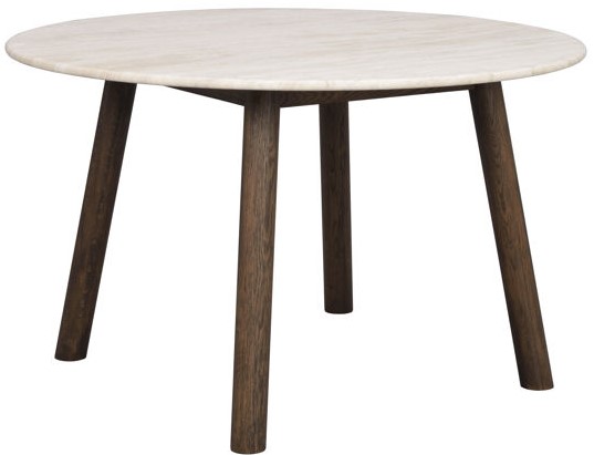 Ruokapöytä 'Taransay' Pyöreä 125cm - Beige/Ruskea