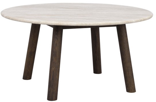 Soittopöytä 'Taransay' Pyöreä 90cm - Beige/Ruskea