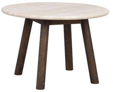 Soittopöytä 'Taransay' Pyöreä 60cm - Beige/Ruskea