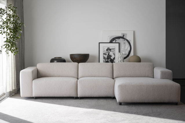 4-istuttava sohva 'Willard' Schäslong H - Vaaleanbeige