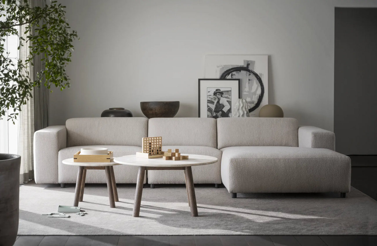 4-istuttava sohva 'Willard' Schäslong H - Vaaleanbeige