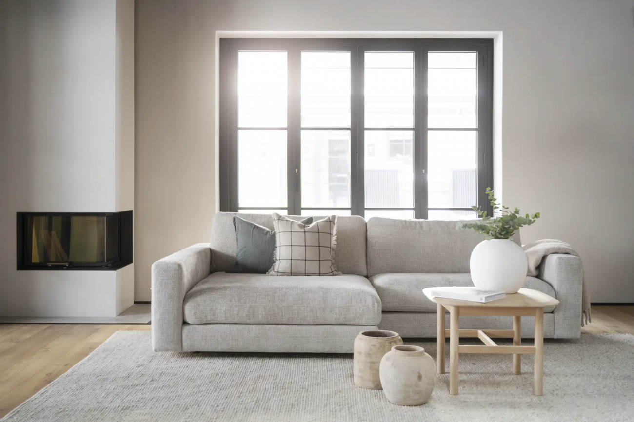 3-istuttava sohva 'Duncan' Schäslong V - Vaaleanharmaa