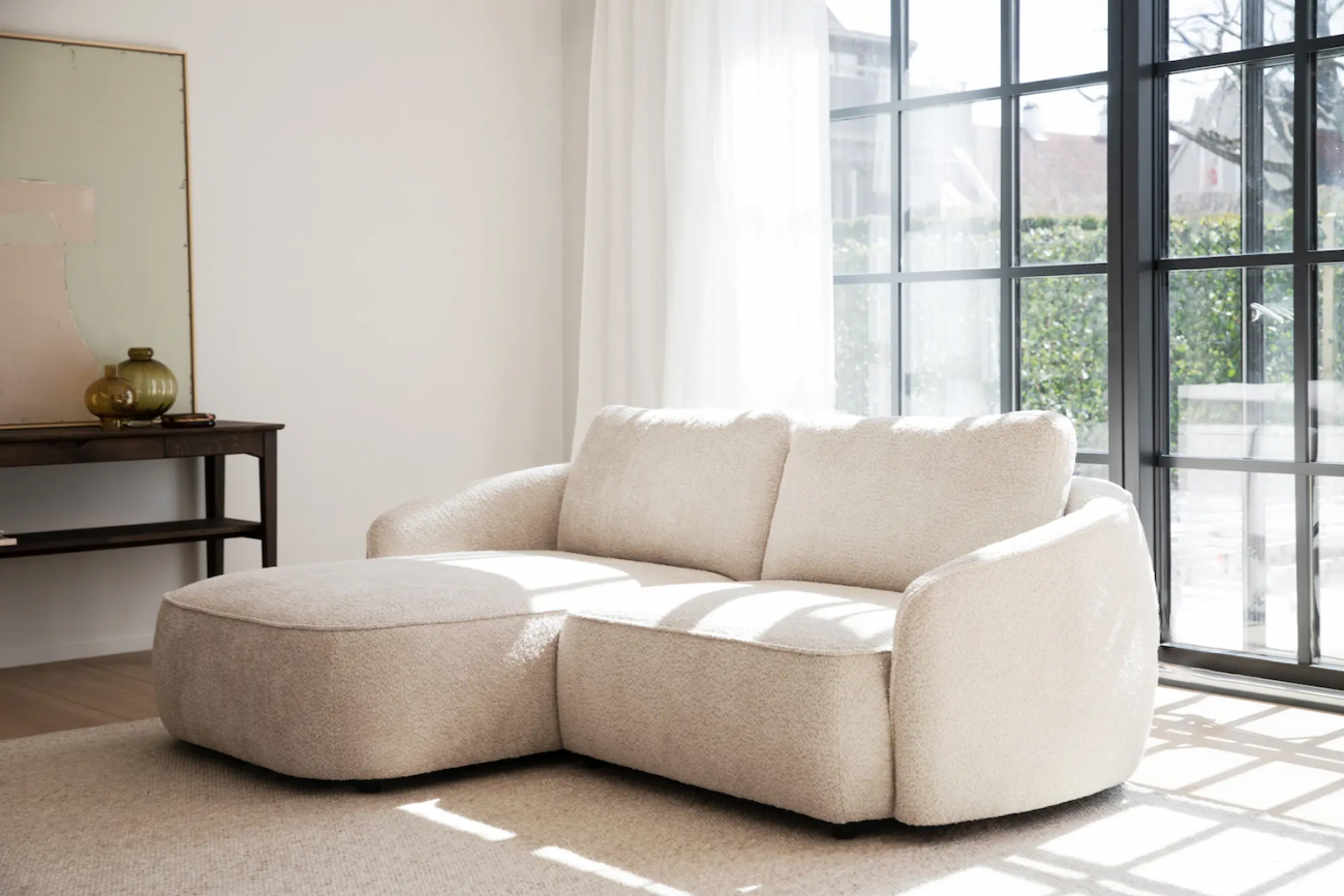 3-istuttava sohva 'Norris' Chaise longue vasen - Vaaleanbeige