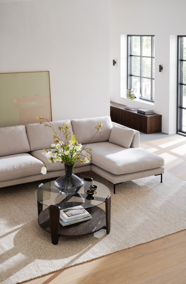 Sohva 'Corwin' Chaise longue oikea - Vaaleanbeige
