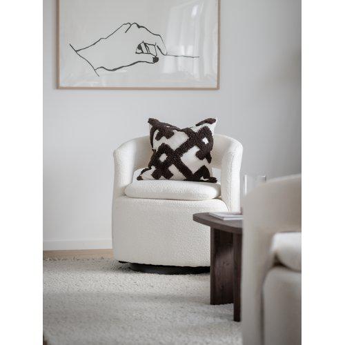 Tyynynpäällinen 'Ines' 45x45- Ruskea