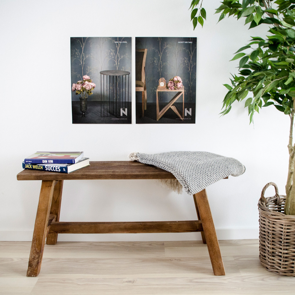 Puupenkki 'Barcelona' 90x25cm - Teak