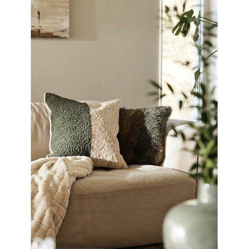 Tyynynpäällinen 'Teddy' 45x45 - Vihreä/Valkoinen