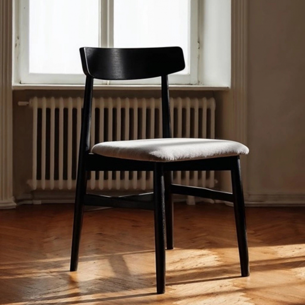 Tuoli 'Ystad' - Musta/Harmaa