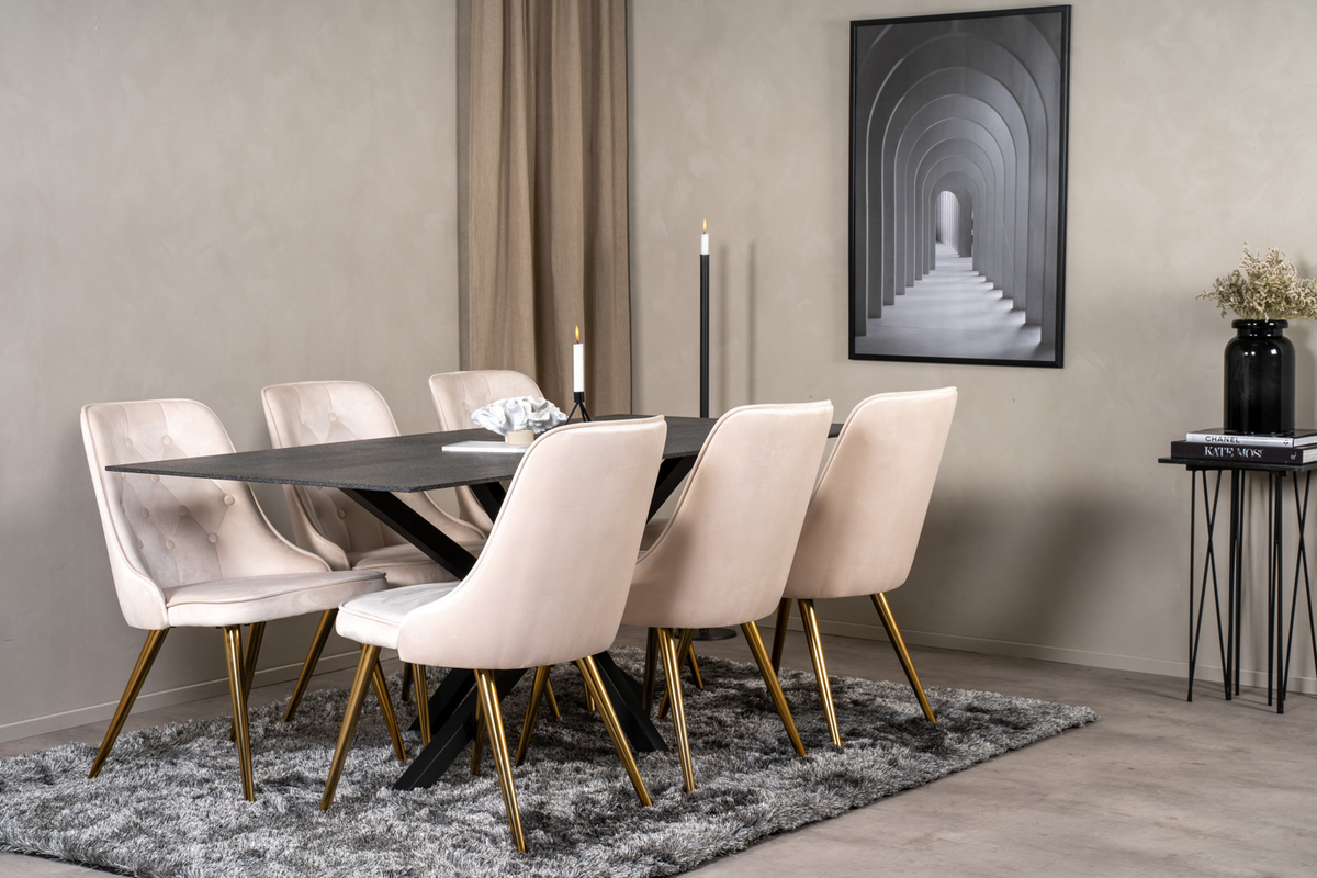 Tuoli 'Elverum Deluxe' - Beige/Messinki