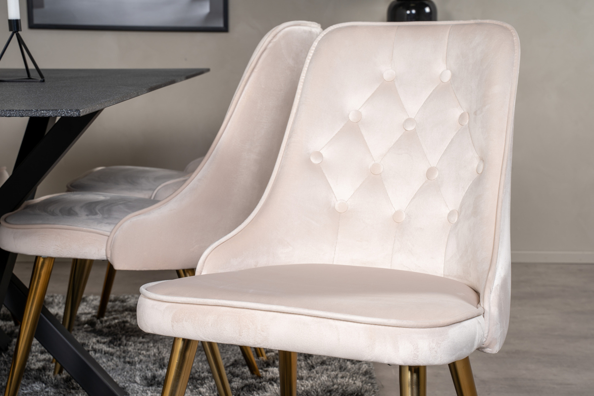 Tuoli 'Elverum Deluxe' - Beige/Messinki
