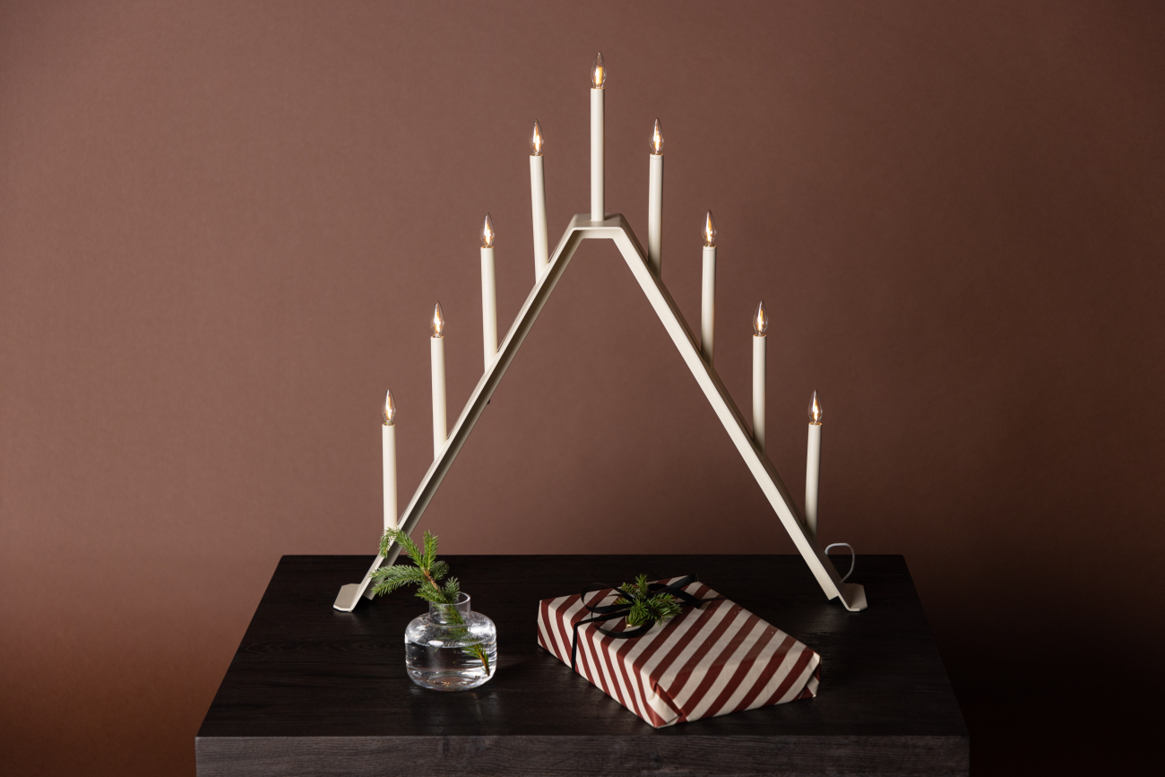 Adventtikynttelikkö 'Mölndal' - Beige