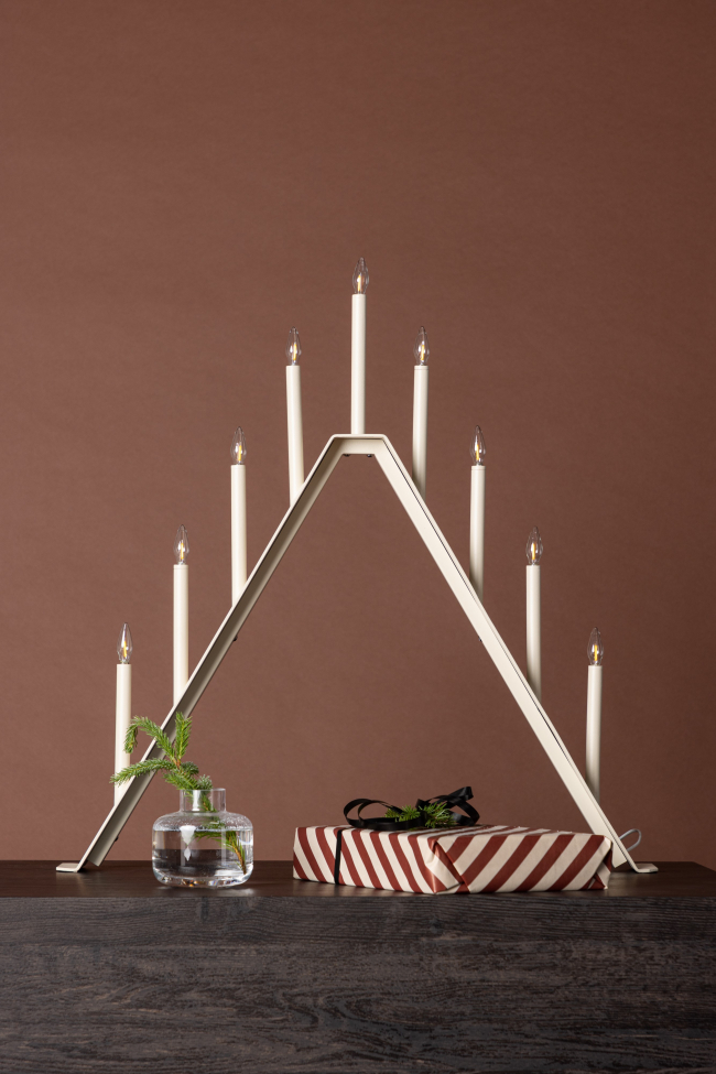 Adventtikynttelikkö 'Mölndal' - Beige