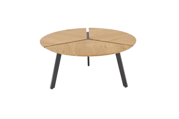 Soittopöytä 'Berga' Pyöreä 86cm - Luonnollinen/Musta
