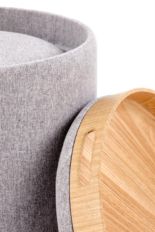2-pack Istuintyyny/Sivupöytä 'Aviko' - Harmaa