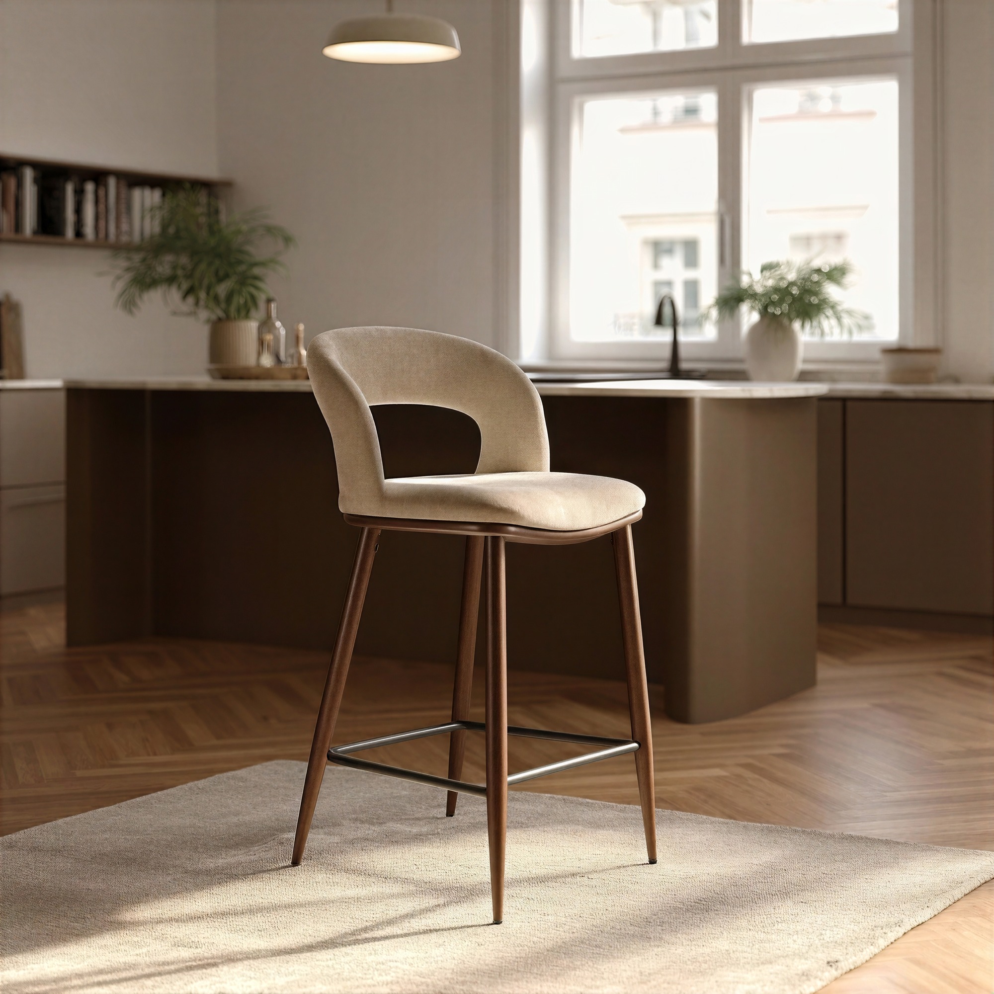 Baari tuoli 'Vestby' - Beige/ ruskea
