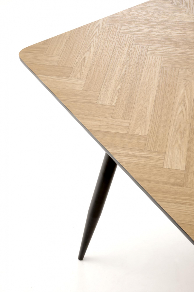 Ruokapöytä 'Barto' 120cm - Luonnonvärinen/musta