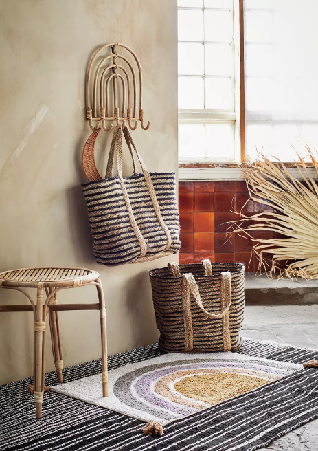 Vaateripustin 'Rattan Coat Rack' - Luonnonvärinen