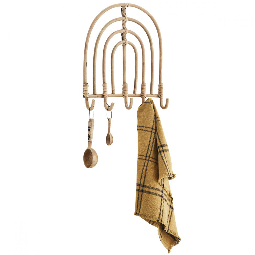 Vaateripustin 'Rattan Coat Rack' - Luonnonvärinen