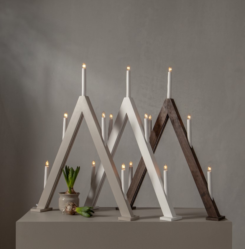 Adventtikynttelikkö 'Albo' - Beige