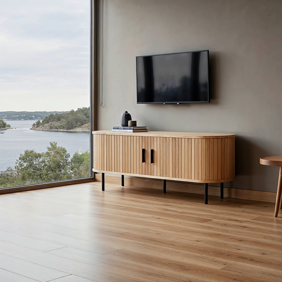 Tv-taso 'Holmvik' - Luonnonväri/Musta